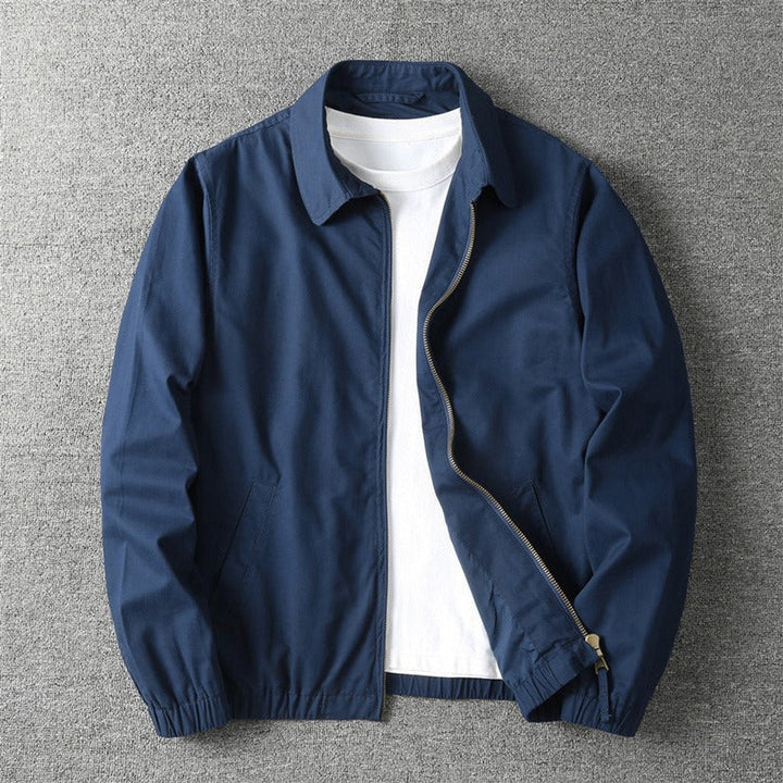 William | Mens Lightweight Zip-Up Bomber Jacket Elasticated Cuff Coat