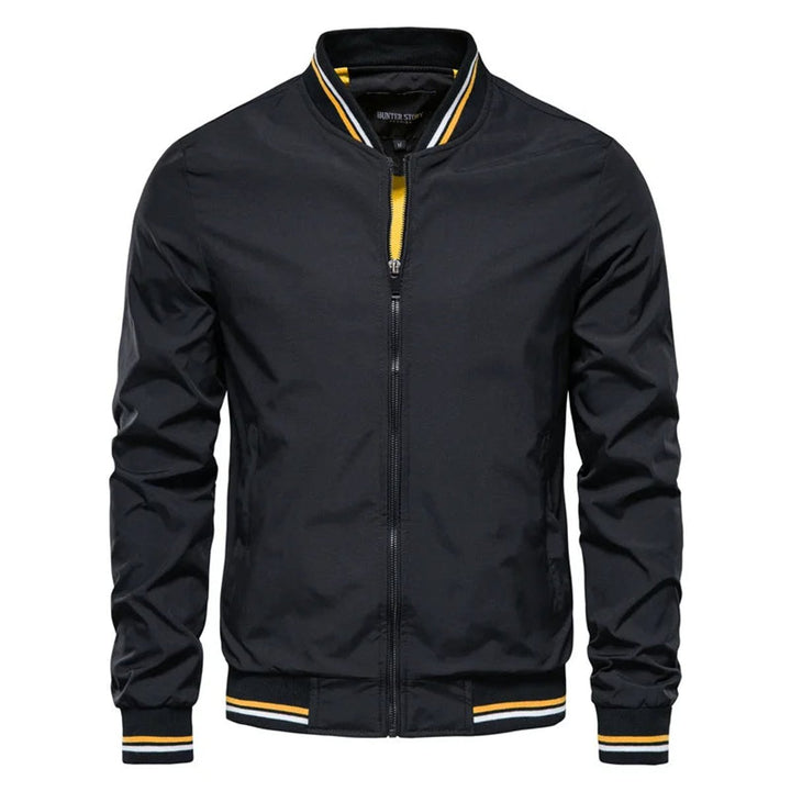 Noah | Men's Lightweight Zip-Up Bomber Jacket Ribbed Collar