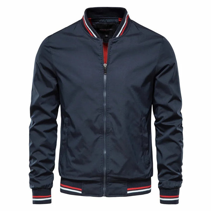 Noah | Men's Lightweight Zip-Up Bomber Jacket Ribbed Collar