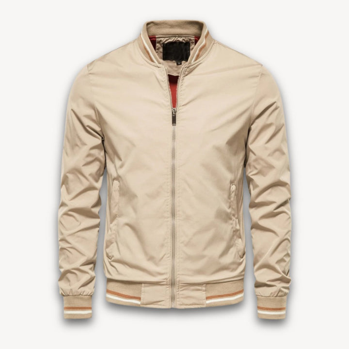Noah | Men's Lightweight Zip-Up Bomber Jacket Windbreaker Ribbed Cuffs