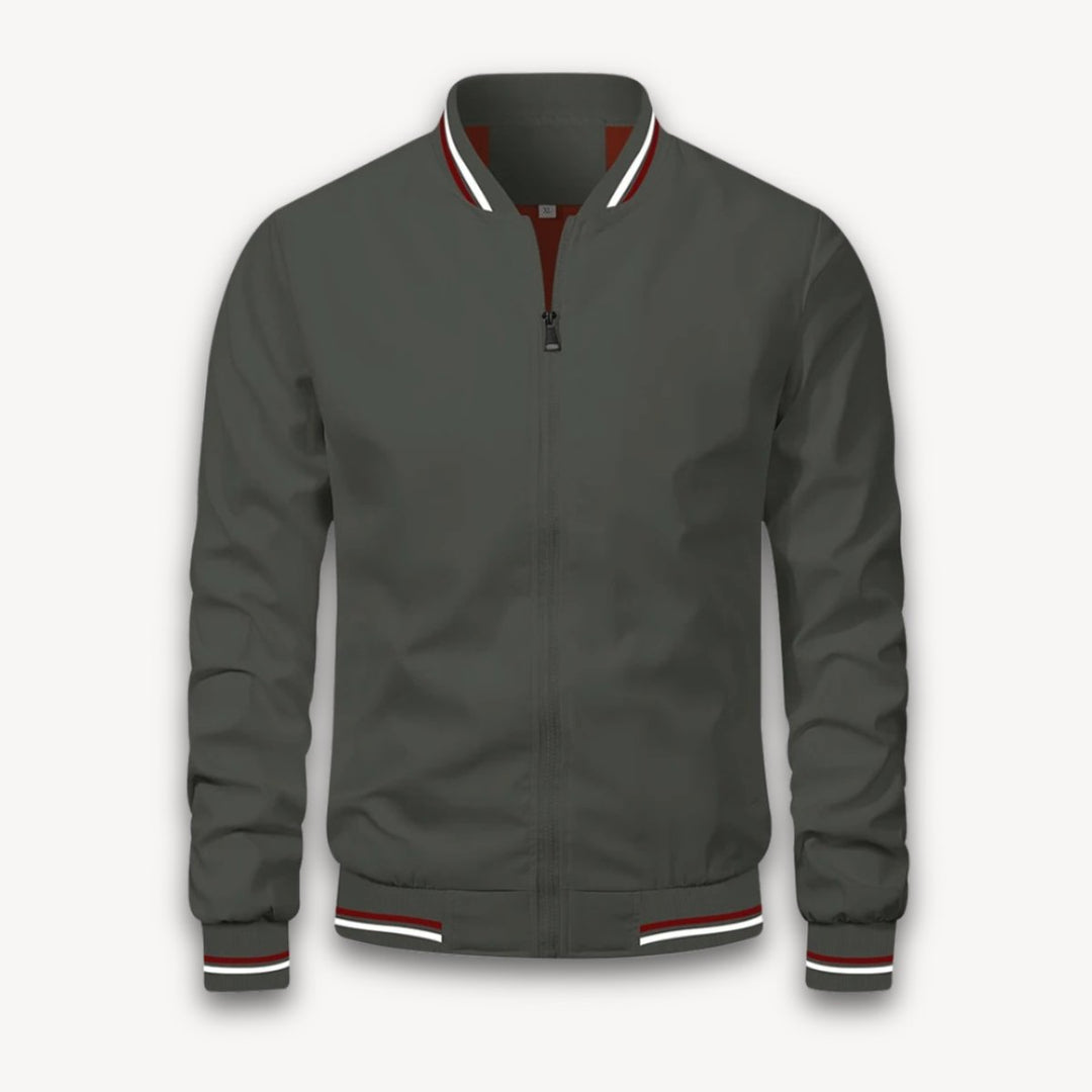 Noah | Men's Lightweight Zip-Up Bomber Jacket Windbreaker Ribbed Cuffs