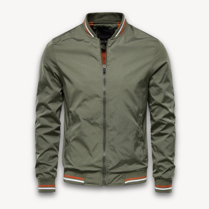 Noah | Men's Lightweight Zip-Up Bomber Jacket Windbreaker Ribbed Cuffs