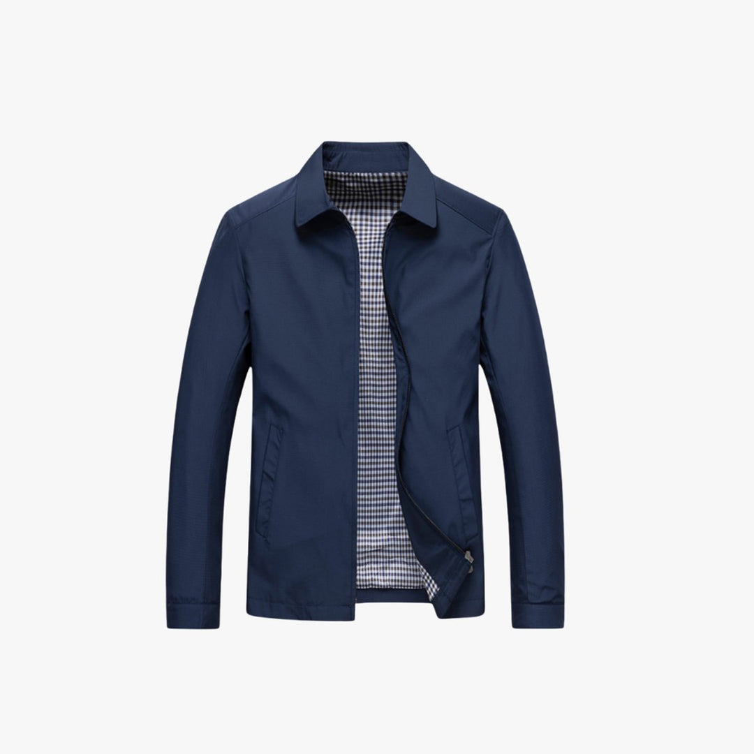 Archie | Mens Lightweight Zip-Up Windbreaker Jacket Gingham Lined