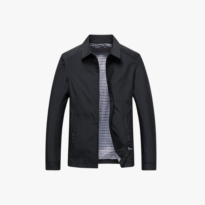 Archie | Mens Lightweight Zip-Up Windbreaker Jacket Gingham Lined