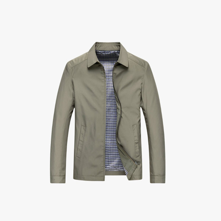 Archie | Mens Lightweight Zip-Up Windbreaker Jacket Gingham Lined