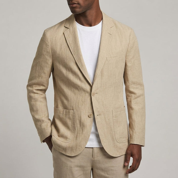 Jacob | Men's Linen Tailored Jacket Smart Casual Blazer Coat