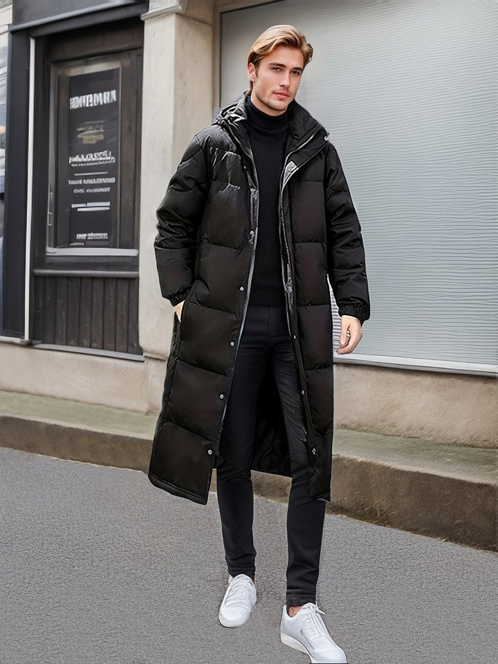 Arthur | Men's Long Padded Hooded Waterproof Zip-Up Winter Coat