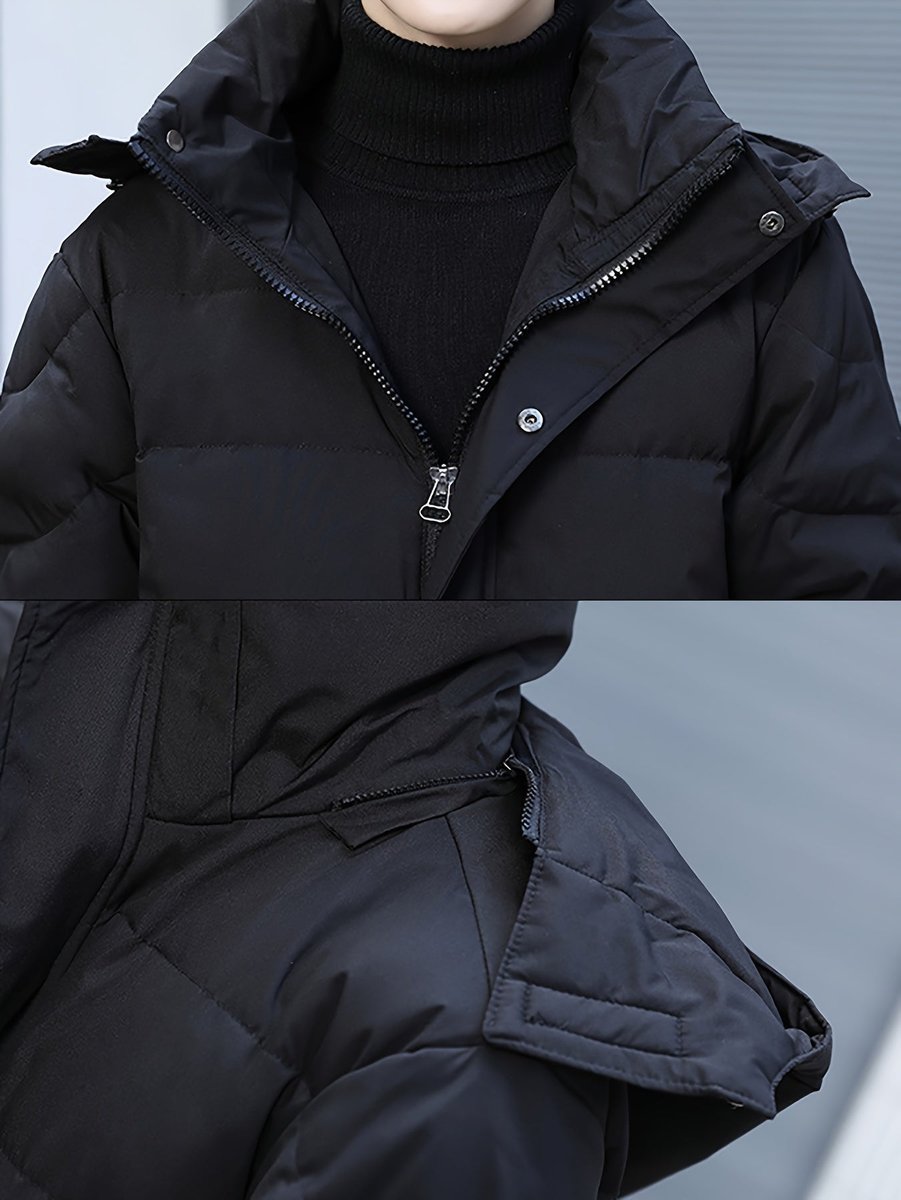 Arthur | Men's Long Padded Hooded Waterproof Zip-Up Winter Coat