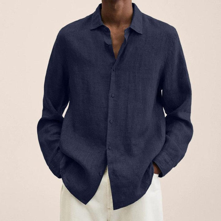 Jack | Men's Long-Sleeve Button-Up Shirt Spread Collar Relaxed Fit