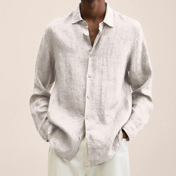 Jack | Men's Long-Sleeve Button-Up Shirt Spread Collar Relaxed Fit