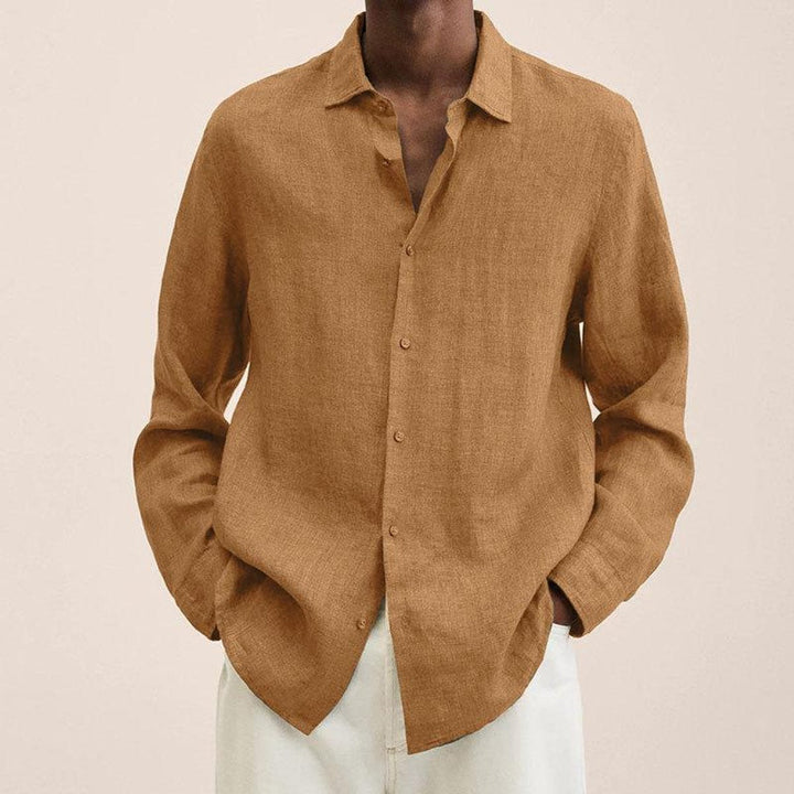 Jack | Men's Long-Sleeve Button-Up Shirt Spread Collar Relaxed Fit