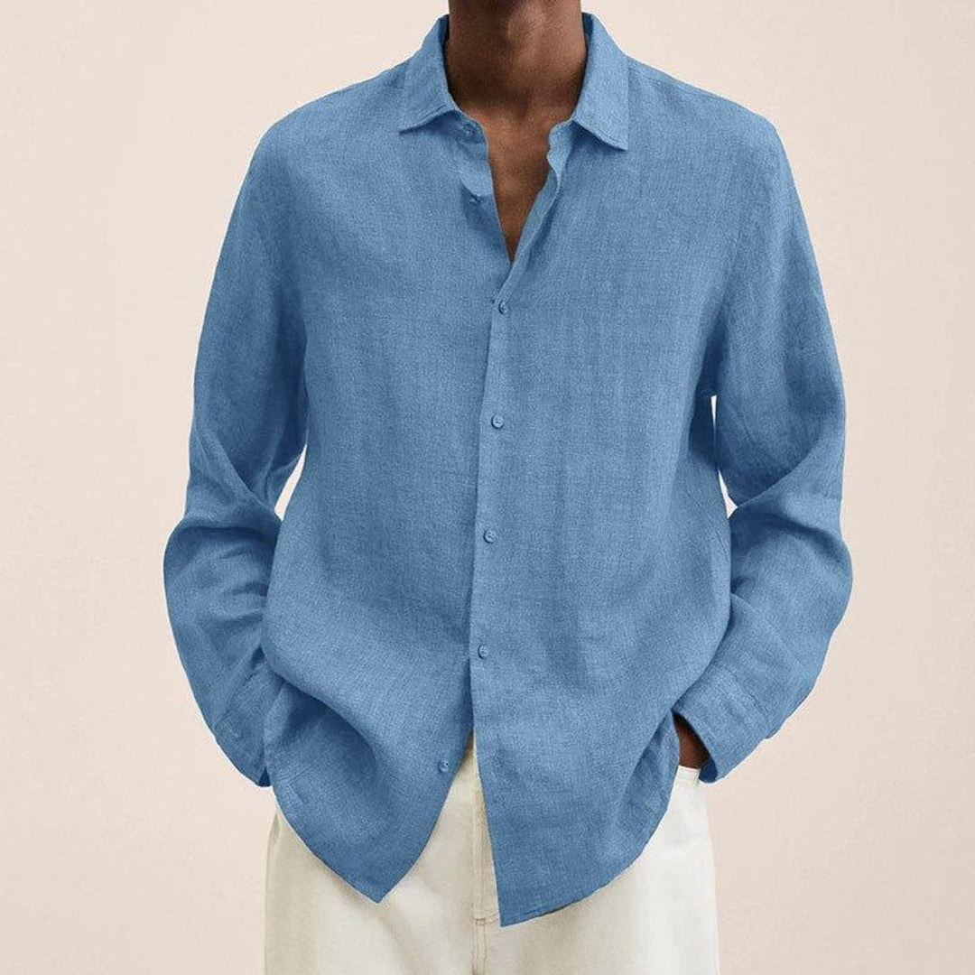Jack | Men's Long-Sleeve Button-Up Shirt Spread Collar Relaxed Fit