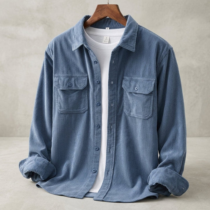 Oliver | Men's Corduroy Overshirt Long Sleeve Dual Chest Pockets