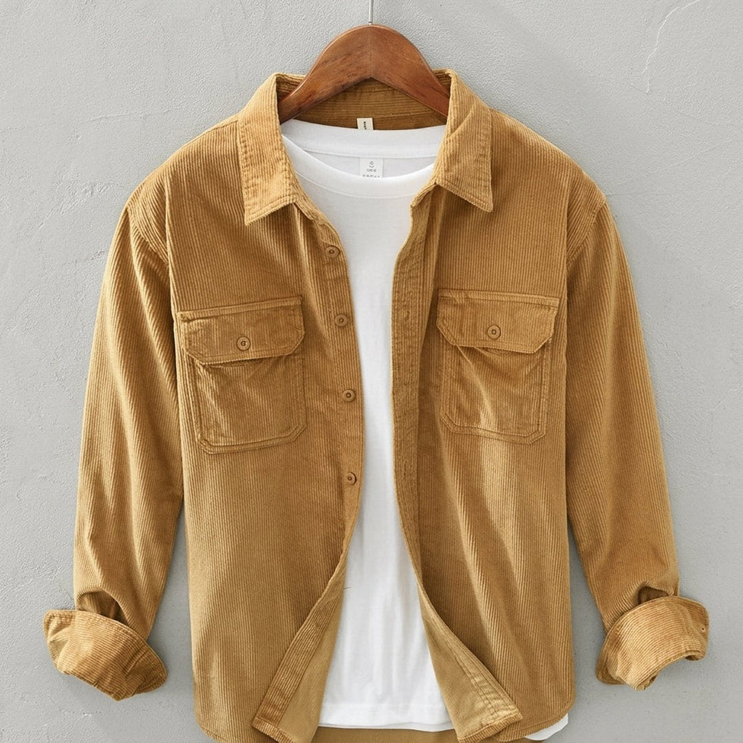 Oliver | Men's Corduroy Overshirt Long Sleeve Dual Chest Pockets