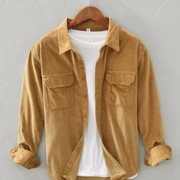 Oliver | Men's Corduroy Overshirt Long Sleeve Dual Chest Pockets