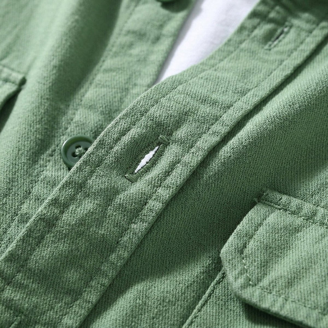 George | Men's Cotton Flannel Overshirt Dual Buttoned Chest Pockets
