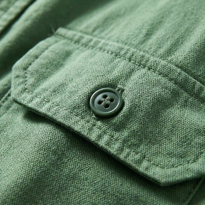 Thomas | Men's Cotton Flannel Overshirt Twin Buttoned Chest Pockets