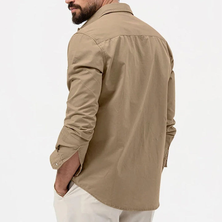 Theo | Men's Long-Sleeve Dual Chest Pocket Shirt Tailored Fit