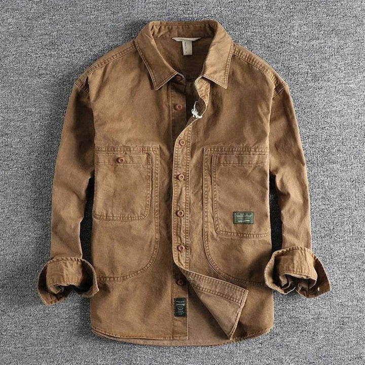 Oliver | Mens Long-Sleeve Field Shirt Relaxed-Fit Utility Cotton Overshirt