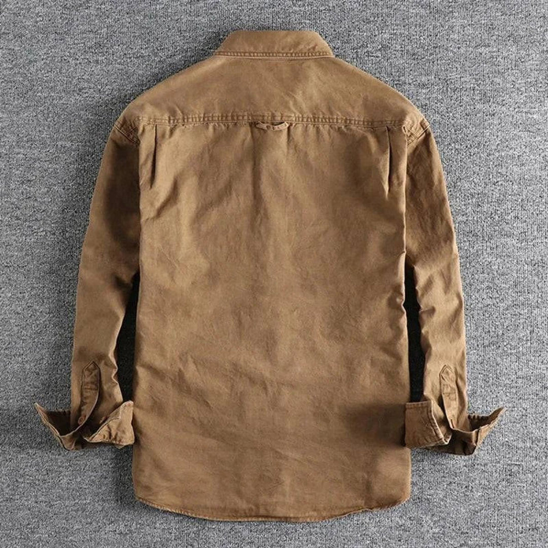 Oliver | Mens Long-Sleeve Field Shirt Relaxed-Fit Utility Cotton Overshirt