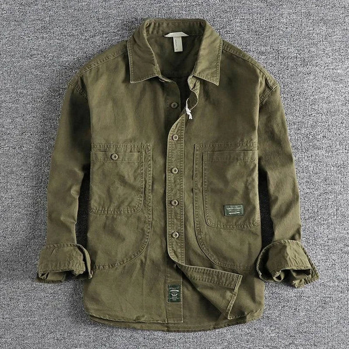 Oliver | Mens Long-Sleeve Field Shirt Relaxed-Fit Utility Cotton Overshirt