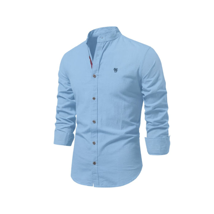 Oscar | Men's Long-Sleeve Mandarin Collar Oxford Shirt Slim Fit