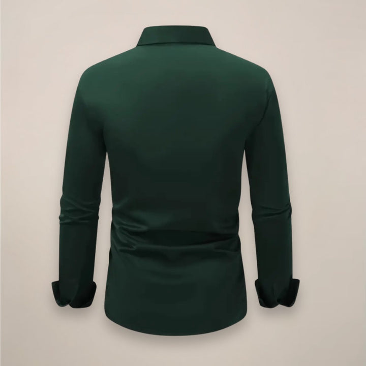 Oliver | Men's Long Sleeve Smart Casual Button-Up Shirt Notched Collar