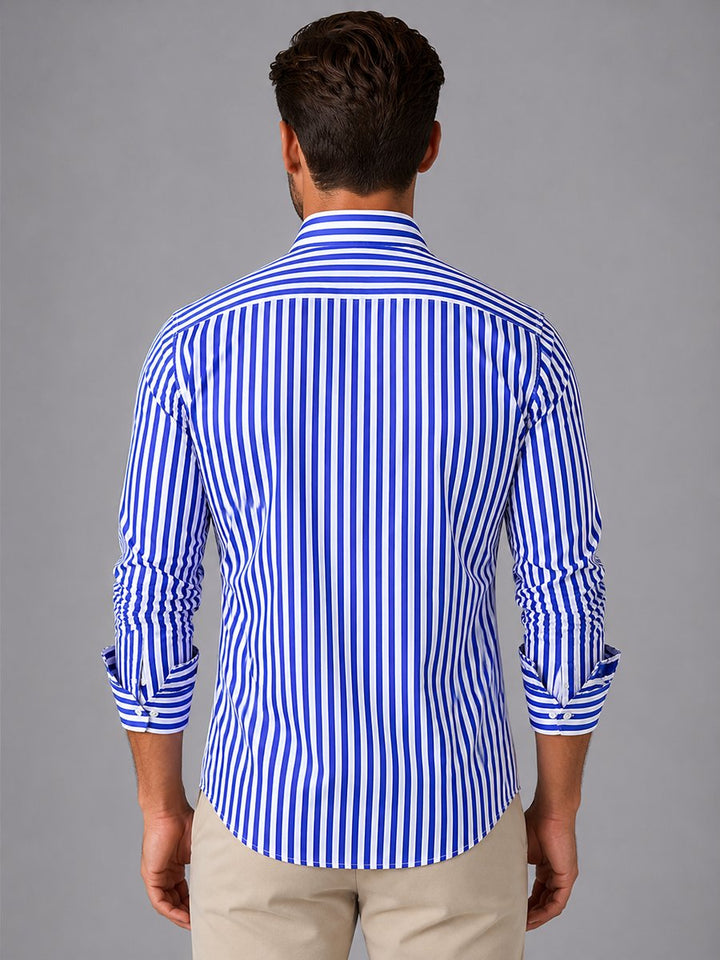 William | Men's Striped Smart Casual Shirt Button Cuffs Regular Fit