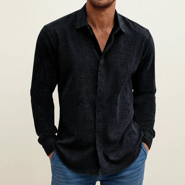 Henry | Men's Textured Flannel Shirt Button-Up Long Sleeve