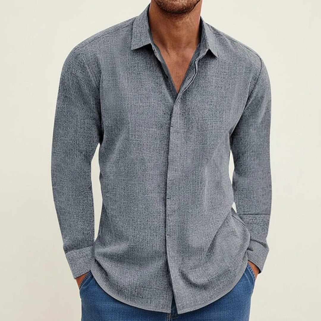 Henry | Men's Textured Flannel Shirt Button-Up Long Sleeve