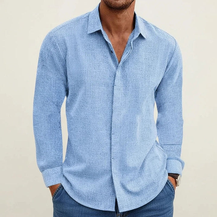 Henry | Men's Textured Flannel Shirt Button-Up Long Sleeve