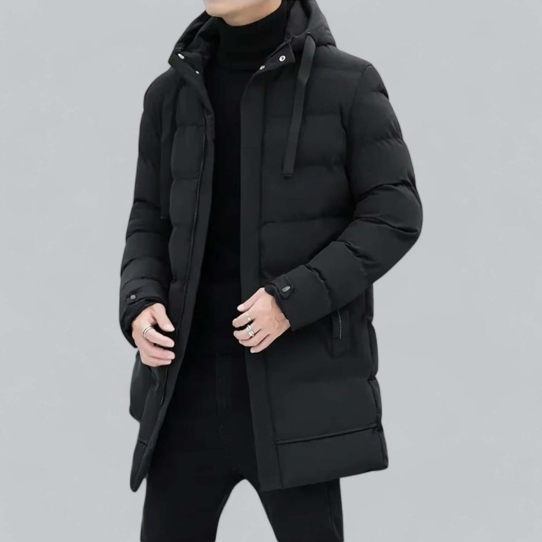 George | Men's Longline Hooded Waterproof Padded Parka Coat