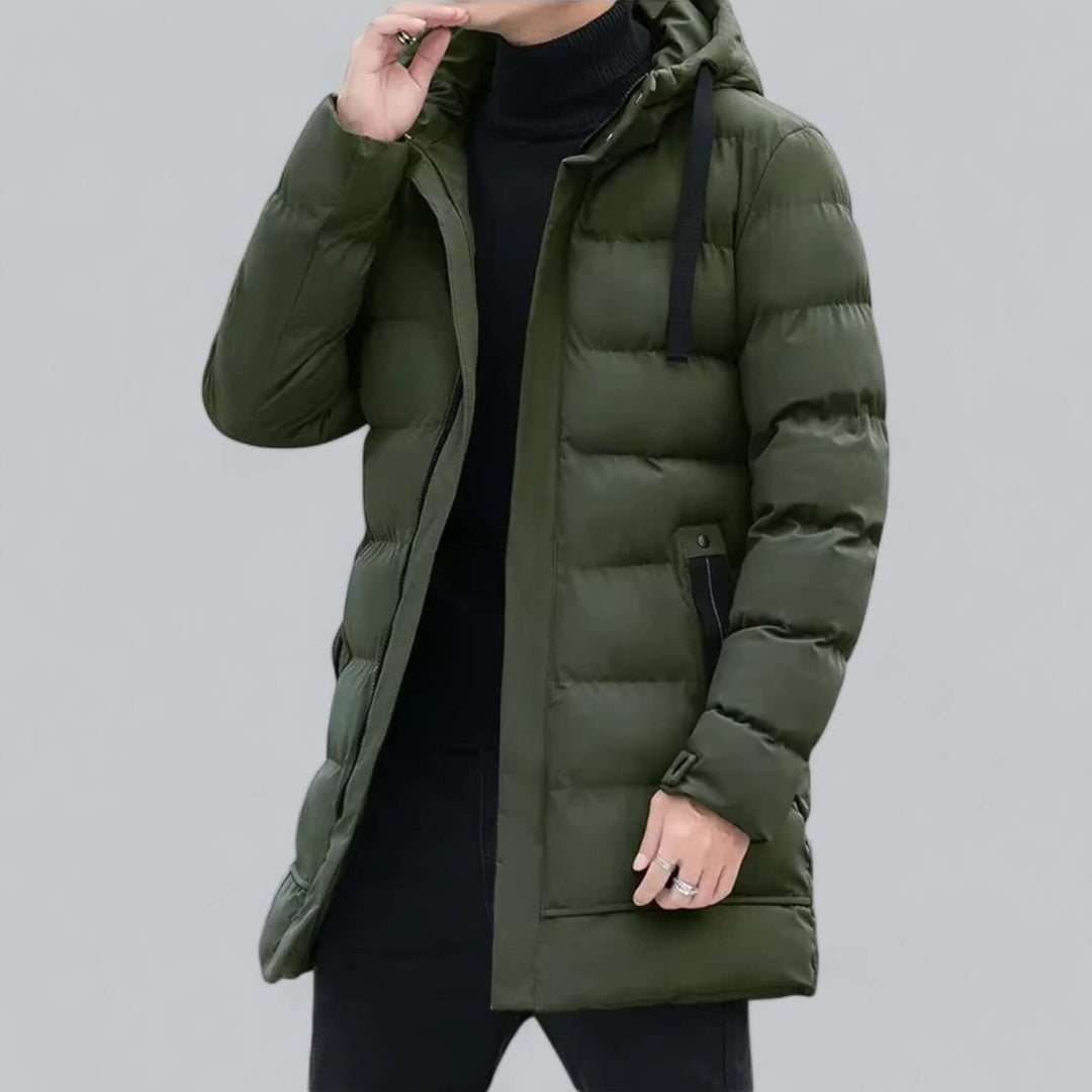 George | Men's Longline Hooded Waterproof Padded Parka Coat