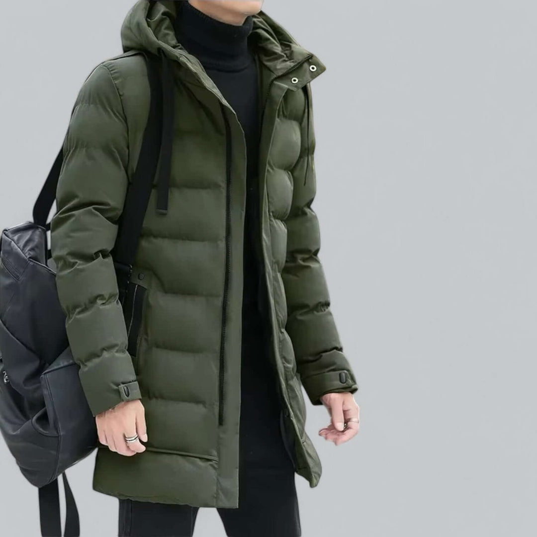 George | Men's Longline Hooded Waterproof Padded Parka Coat