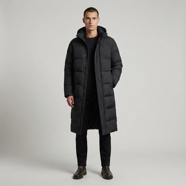 Edward | Men's Longline Insulated Hooded Puffer Coat Waterproof Jacket