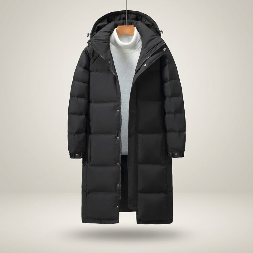Edward | Men's Longline Insulated Hooded Puffer Coat Waterproof Jacket