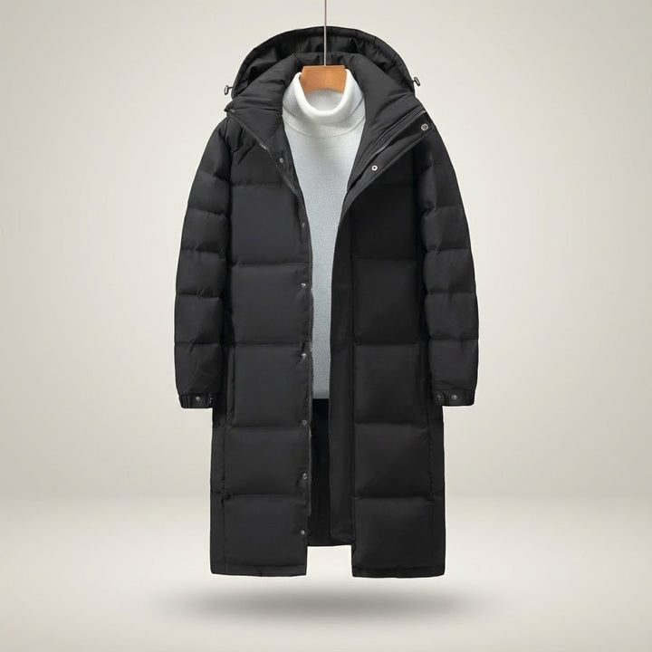 Edward | Men's Longline Insulated Hooded Puffer Coat Waterproof Jacket