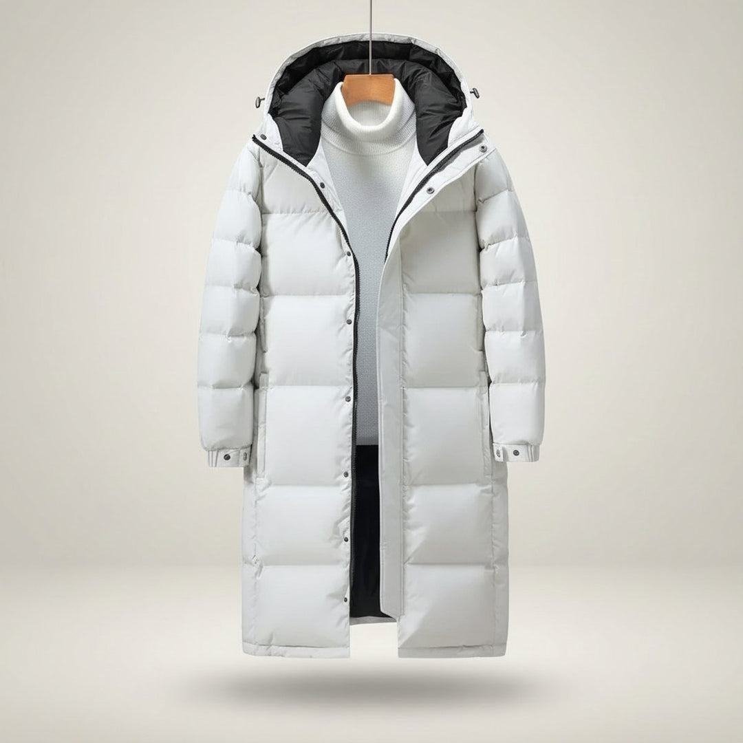 Edward | Men's Longline Insulated Hooded Puffer Coat Waterproof Jacket