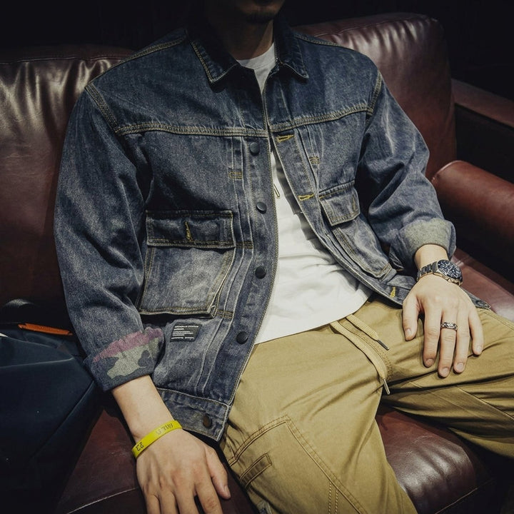 Alfie | Men's Loose-Fit Washed Denim Jacket Carhartt-Style Bomber
