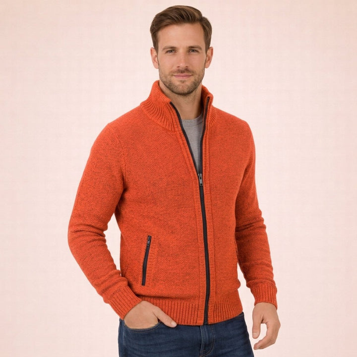 Archie | Men's Merino Wool Full-Zip Knitted Cardigan Jumper
