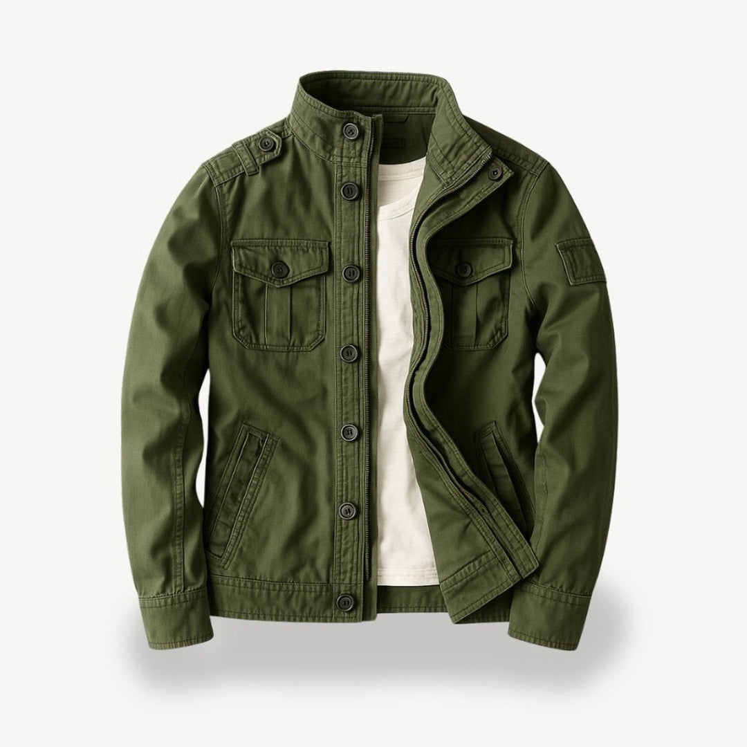 Harry | Men's Military-Style Cotton Field Jacket Four-Pocket Bomber