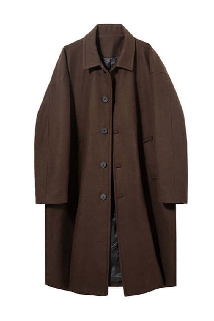 Theo | Men's Oversized Button-Up Longline Coat Mens Jacket
