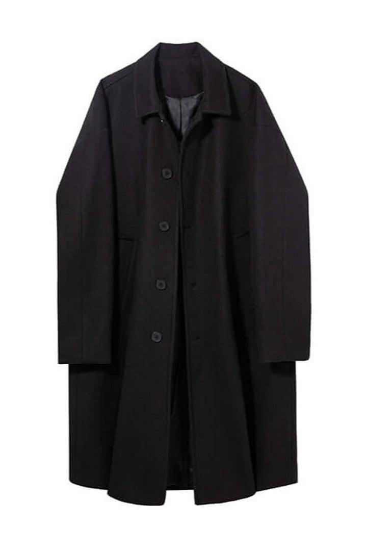 Theo | Men's Oversized Button-Up Longline Coat Mens Jacket