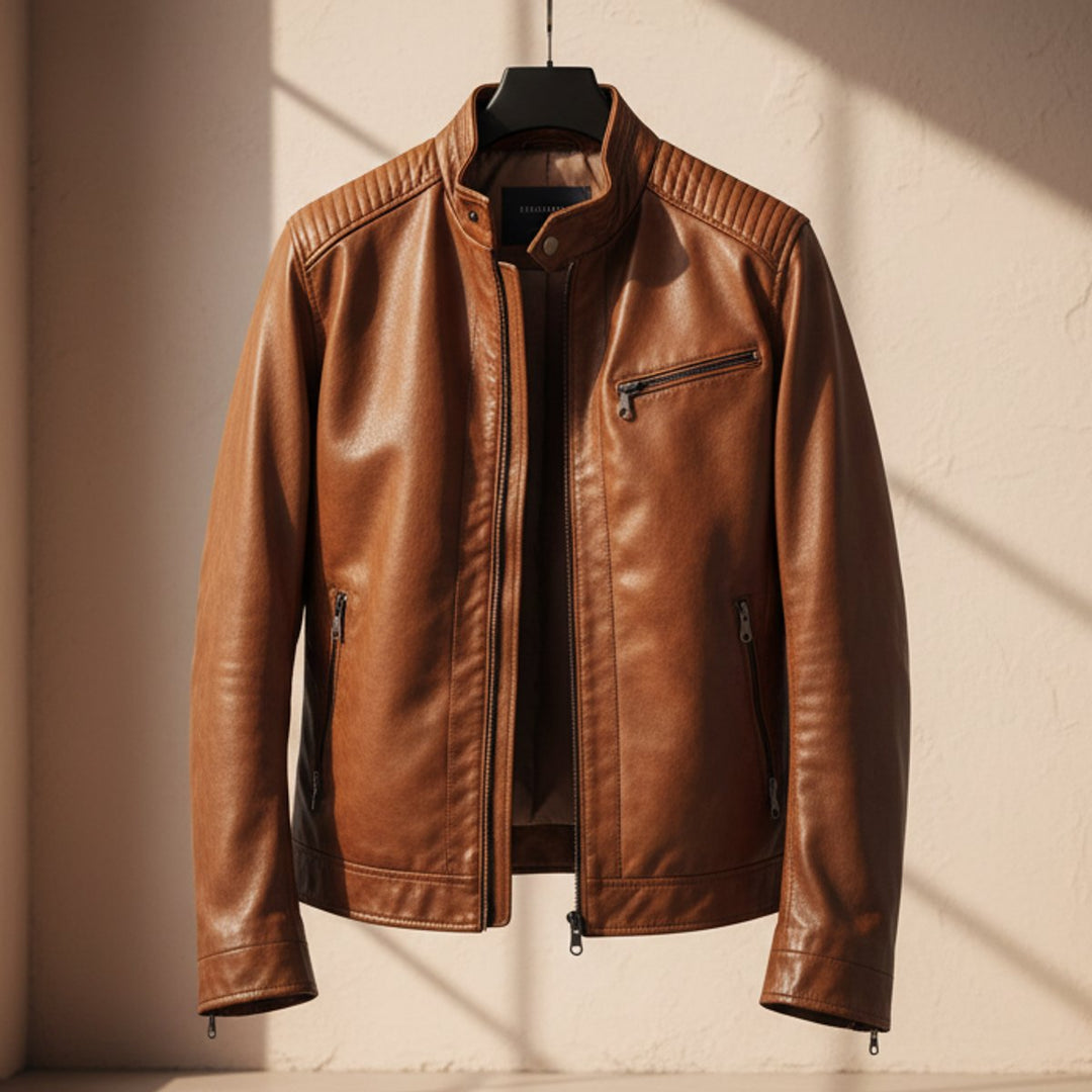 Arthur | Men's Premium Leather Biker Jacket Tailored Fit Mens Jackets