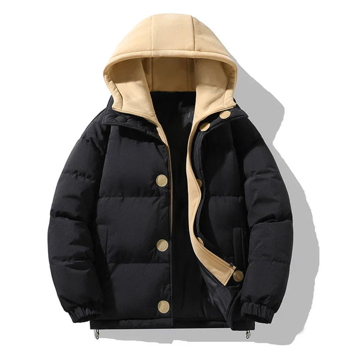 Amelia | Mens Puffer Jacket Unisex Hooded Contrast Quilted Winter Coat