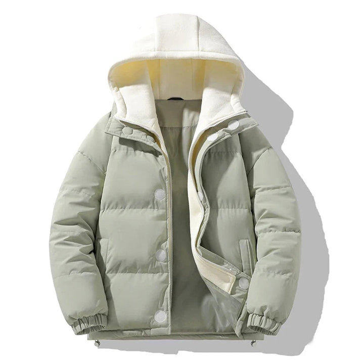 Amelia | Mens Puffer Jacket Unisex Hooded Contrast Quilted Winter Coat