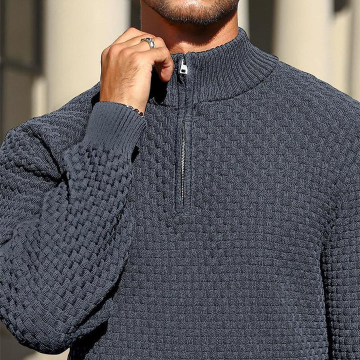 Harry | Men's Basket Knit Quarter-Zip Jumper Cotton Blend