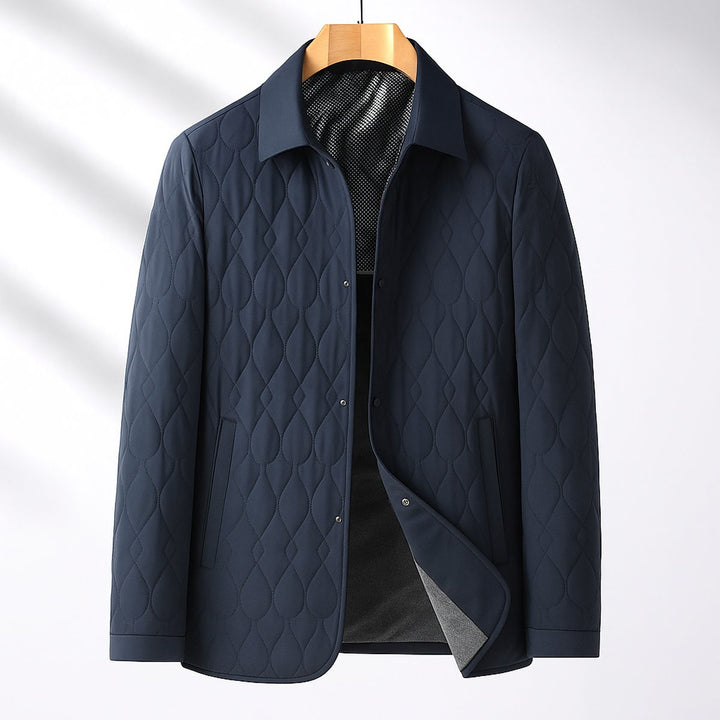 Harry | Mens Quilted Bomber Jacket Lightweight Button-Front Coat
