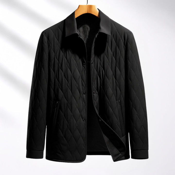 Harry | Mens Quilted Bomber Jacket Lightweight Button-Front Coat