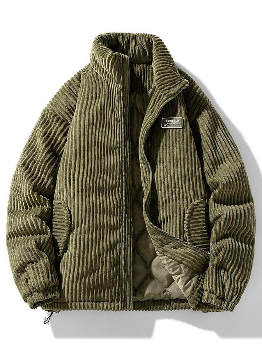 Noah | Men's Quilted Corduroy Full-Zip Puffer Jacket